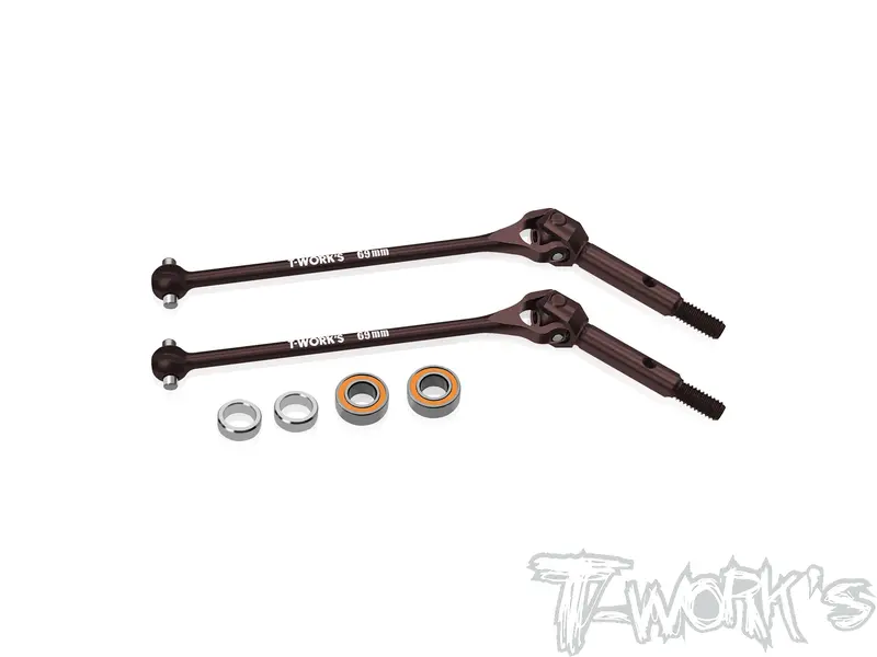 Uj-B7-Hrc   Steel Rear Universal Joint Set 69Mm ( For Team Assoicated Rc10 B7 Hrc Rear Hub ) 2Pcs. 1