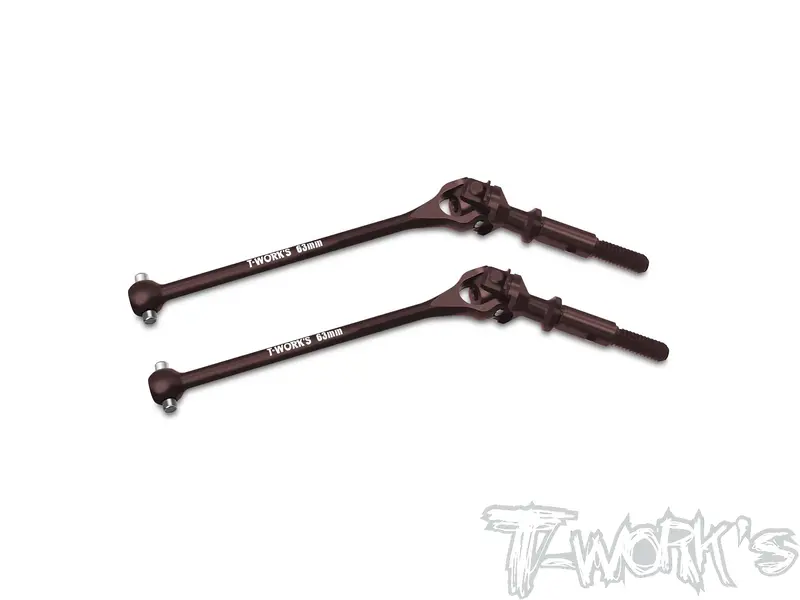 Uj-B74.2-R   Steel Rear Universal Joint Set 63Mm ( For Team Associated Rc10 B74.2/74.1/B84  ) 2Pcs. 1