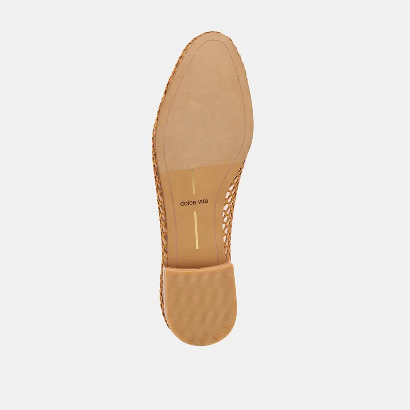 Ulicia Ballet Flats Coral Woven Mesh 9