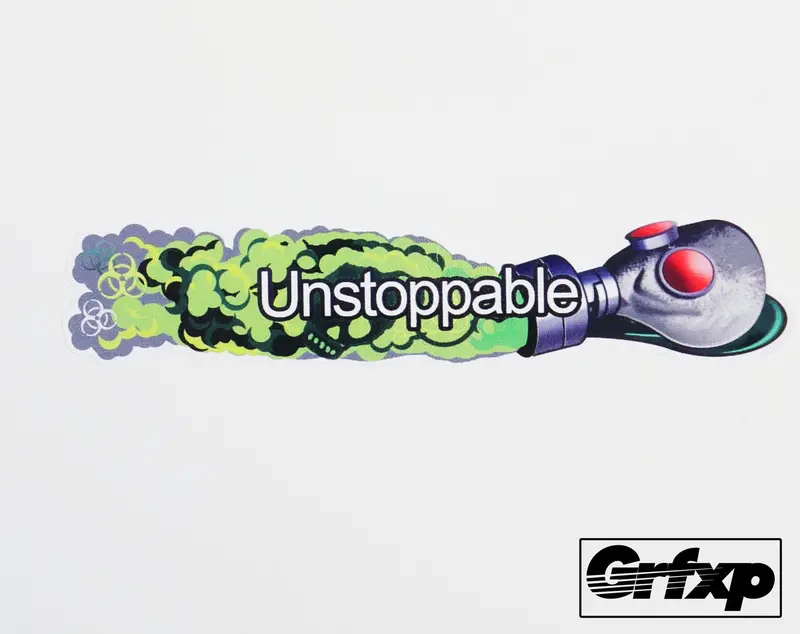 Unstoppable Gas Mask Mw3 Title Printed Sticker 1