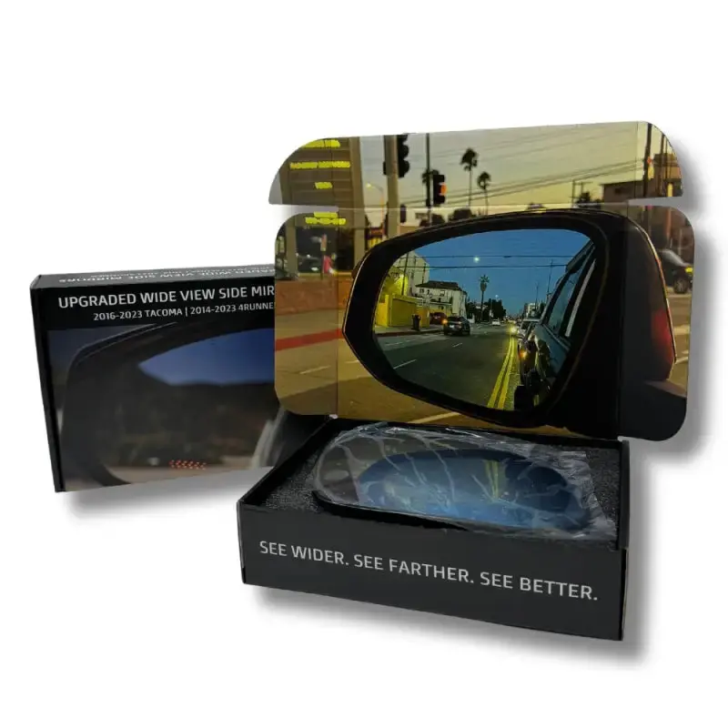 Upgraded Wide View Side Mirrors For 16-24 Tacoma | 14-25 4Runner| 19-25 Rav4 1
