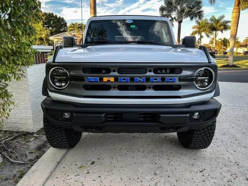 V2 Smoked Shortie Style Light Bar Overlays For 2021+ Bronco (Standard Headlights) 1