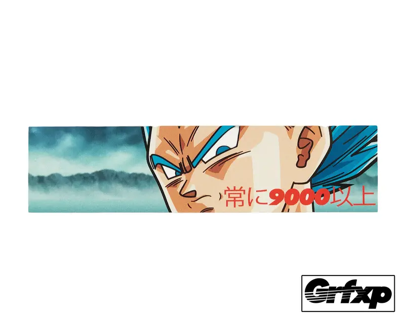 Vegeta "Always Over 9000" Printed Slap Sticker 1