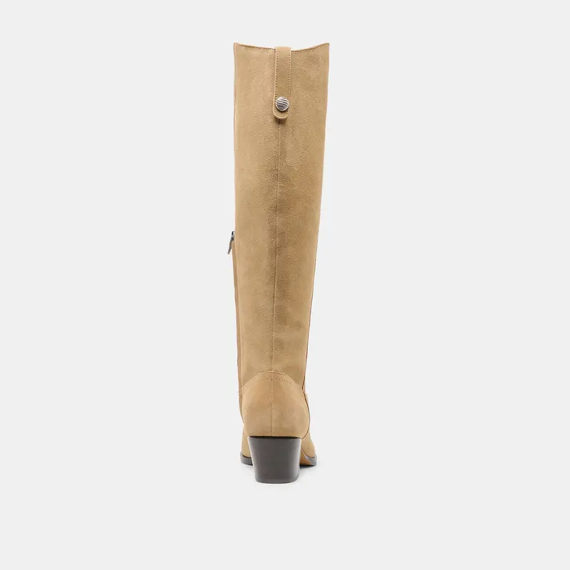 Virona H2o Extra Wide Calf Boots Dk Taupe Suede 11
