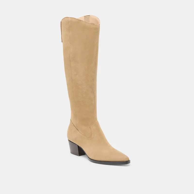 Virona H2o Extra Wide Calf Boots Dk Taupe Suede 3