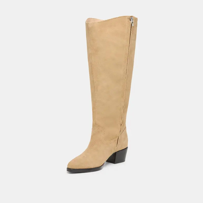 Virona H2o Extra Wide Calf Boots Dk Taupe Suede 7