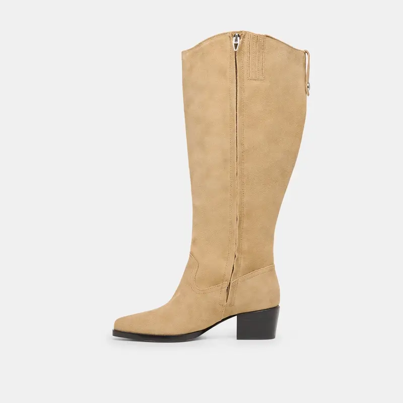Virona H2o Extra Wide Calf Boots Dk Taupe Suede 9