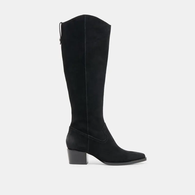 Virona H2o Wide Calf Boots Onyx Suede 1