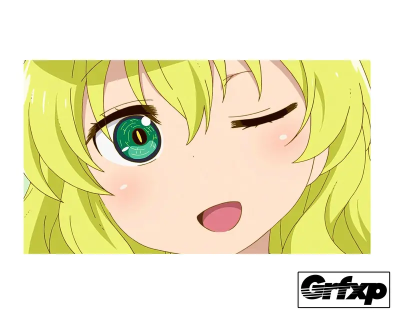 Waifu Winking Printed Sticker 1