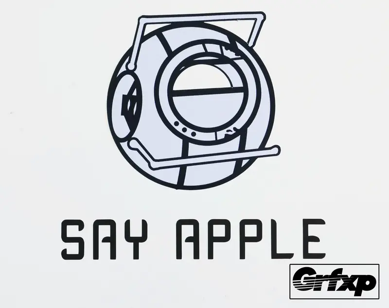 Wheatley "Say Apple" Printed Macbook Sticker 1