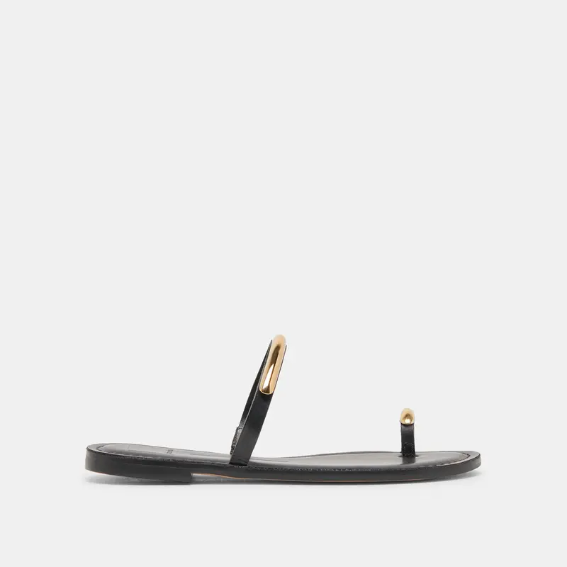Wink Sandals Black Leather 1