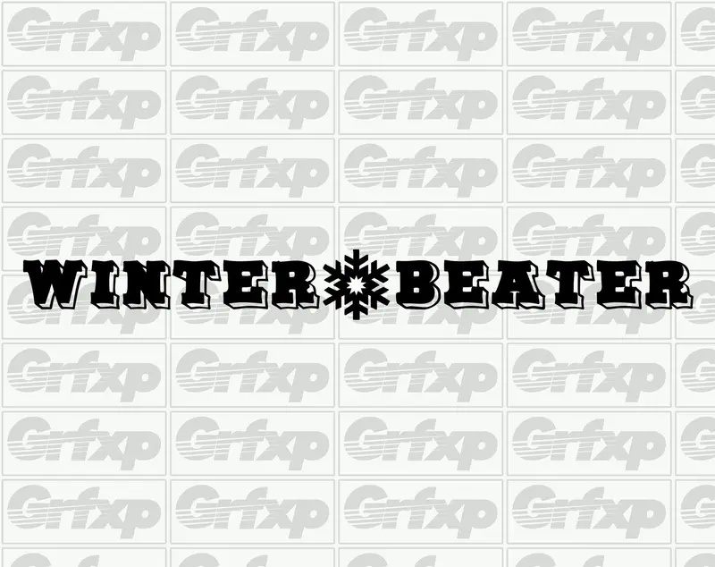 Winter Beater Banner Sticker 1