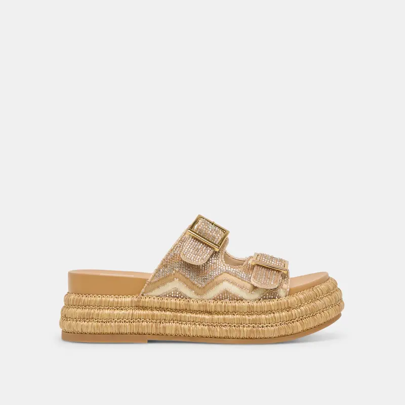 Wixie Sandals Gold Multi Beads - Re:Vita 1