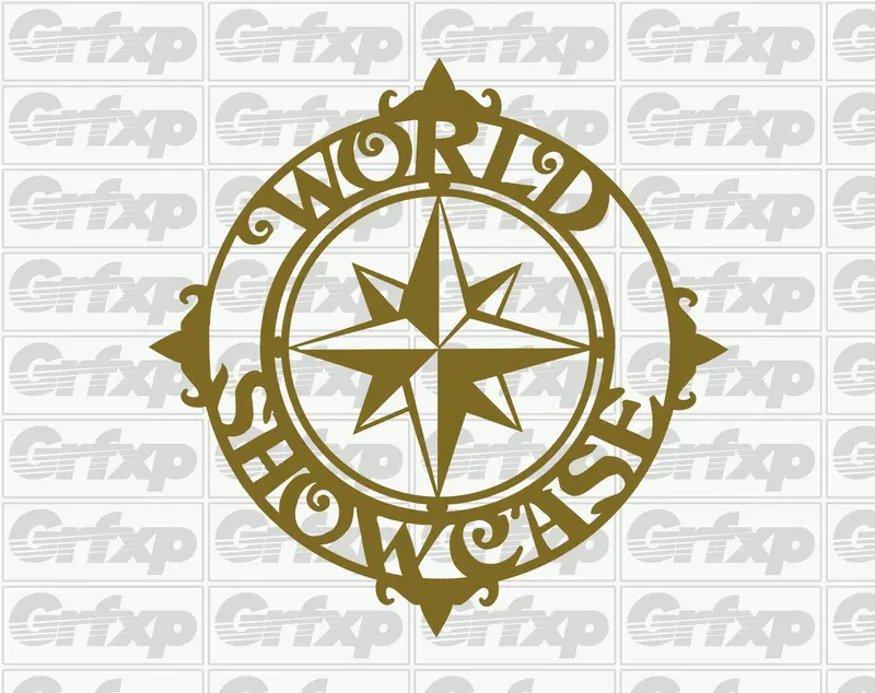 World Showcase Plaque Sticker 1