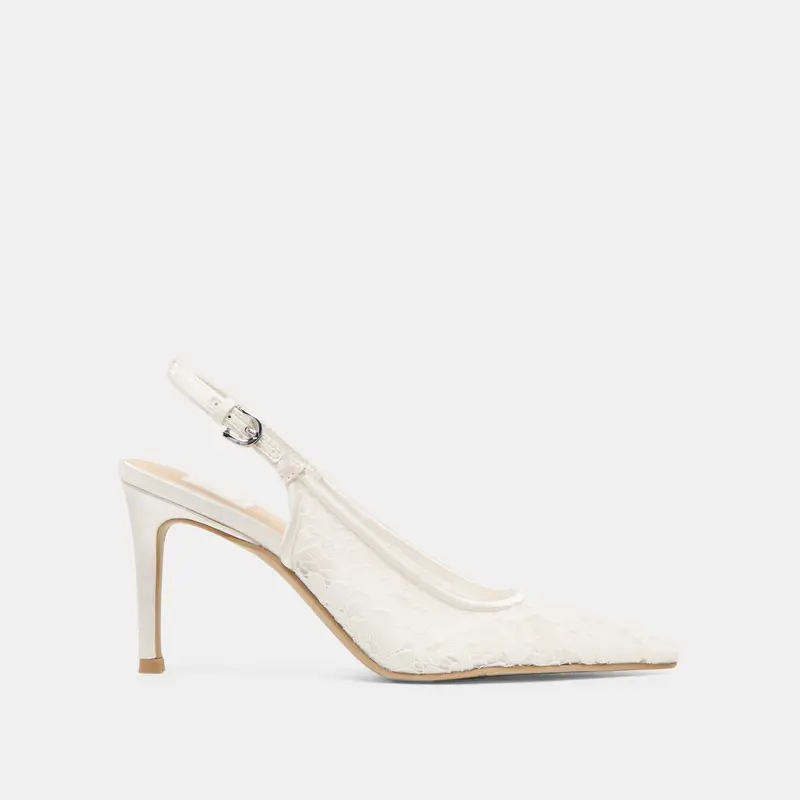 Yami Heels True White Lace 1