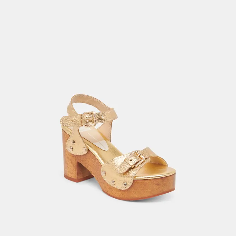 Yandy Heels Gold Leather 2