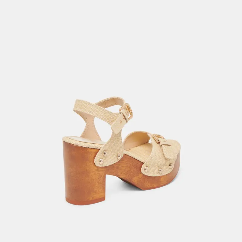 Yandy Heels Lt Natural Raffia 5