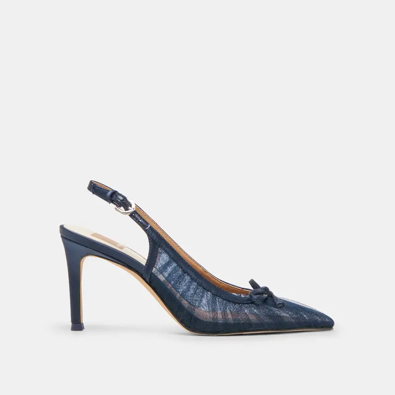 Yela Heels Navy Tulle 1