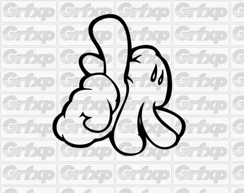 Yolo Mickey Hands Sticker 1