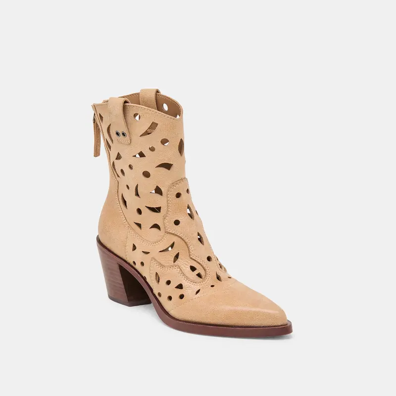Zenobi Booties Camel Distressed Leather 2