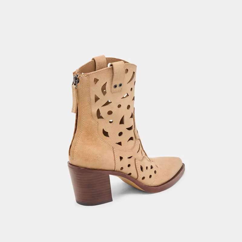Zenobi Booties Camel Distressed Leather 3