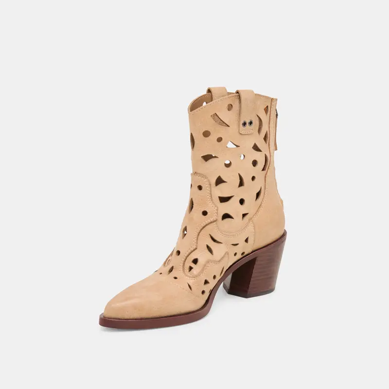 Zenobi Booties Camel Distressed Leather 4