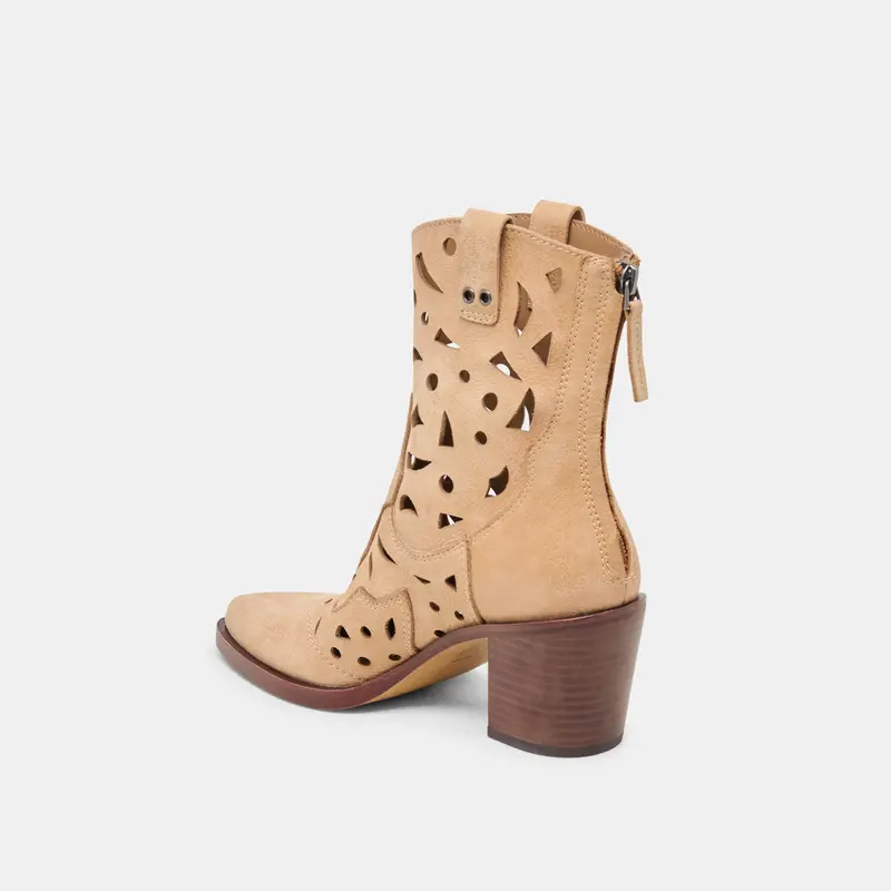 Zenobi Booties Camel Distressed Leather 5