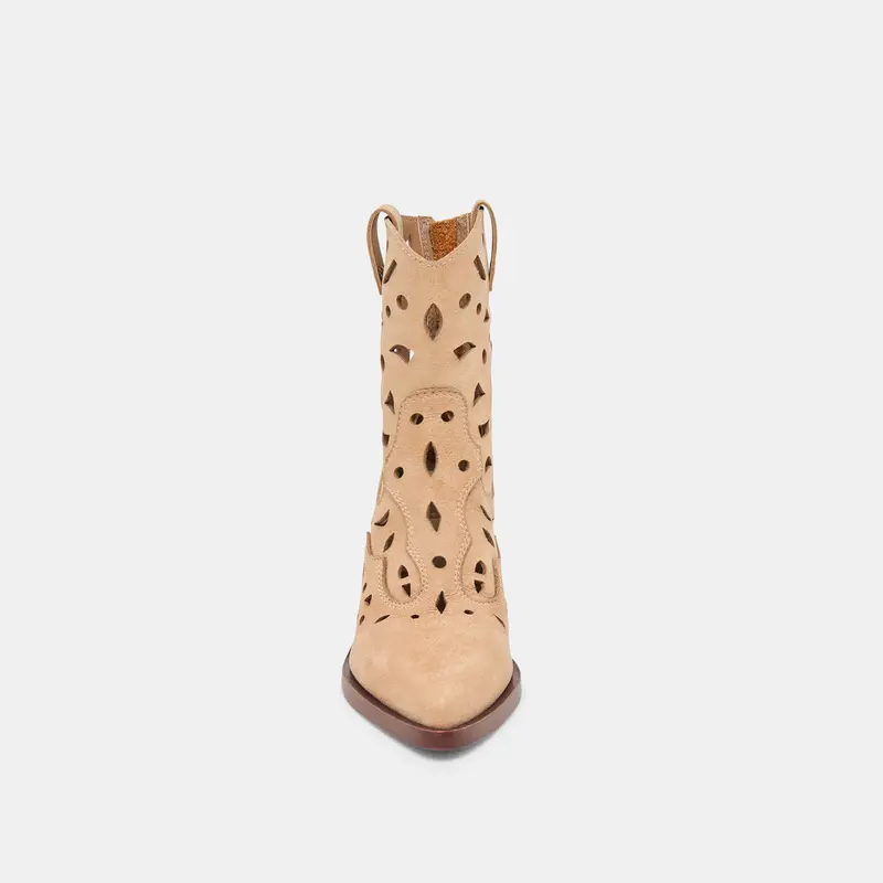 Zenobi Booties Camel Distressed Leather 6