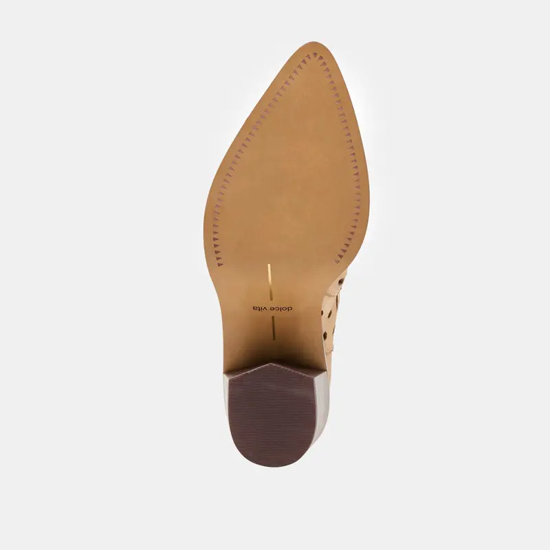 Zenobi Booties Camel Distressed Leather 9