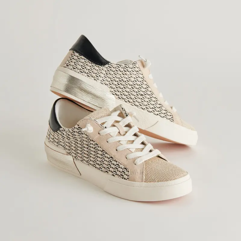 Zina Sneakers Black Natural Raffia - Re:Vita 1