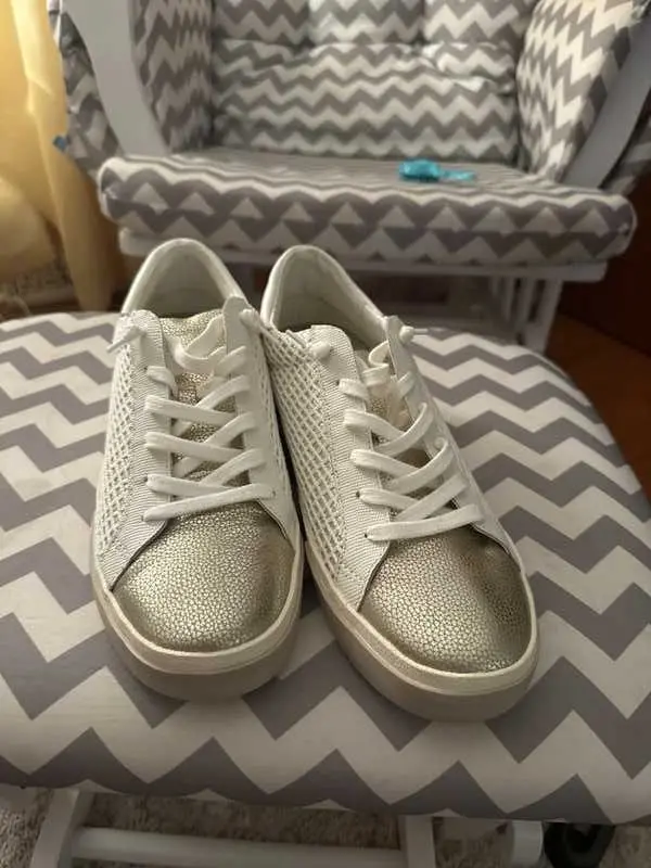 Zina Sneakers Bone Gold Woven - Re:Vita 2