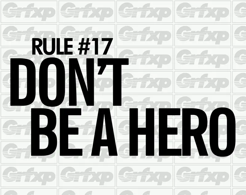 Zombieland - Rule #17 Don't Be A Hero Sticker 1
