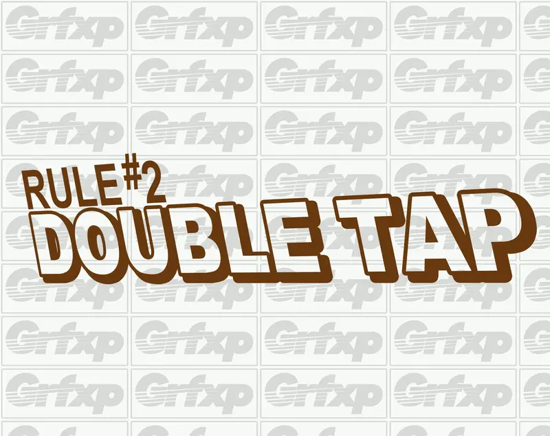 Zombieland Rule #2 - Double Tap Sticker 1