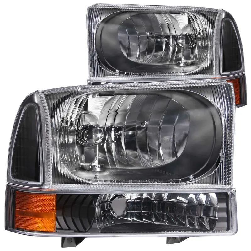 Anzo Usa Crystal Headlight Set – Clear Lens With Matte Black Housing (Pair, Model 111080) 1