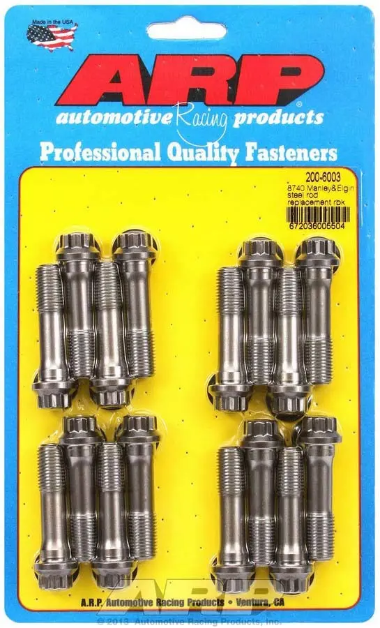 Arp 200-6003 High-Strength Replacement Rod Bolt Kit – 7/16" Thread, 16-Piece Set 1