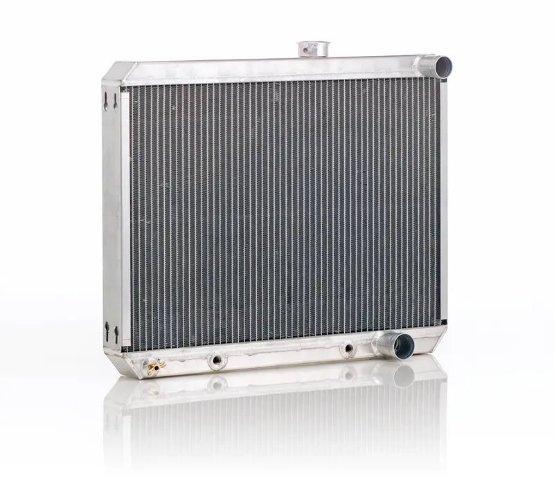 Be Cool Polished Downflow Radiator For 1967–1970 Ford Mustang & Mercury Cougar With Automatic Transmission 1