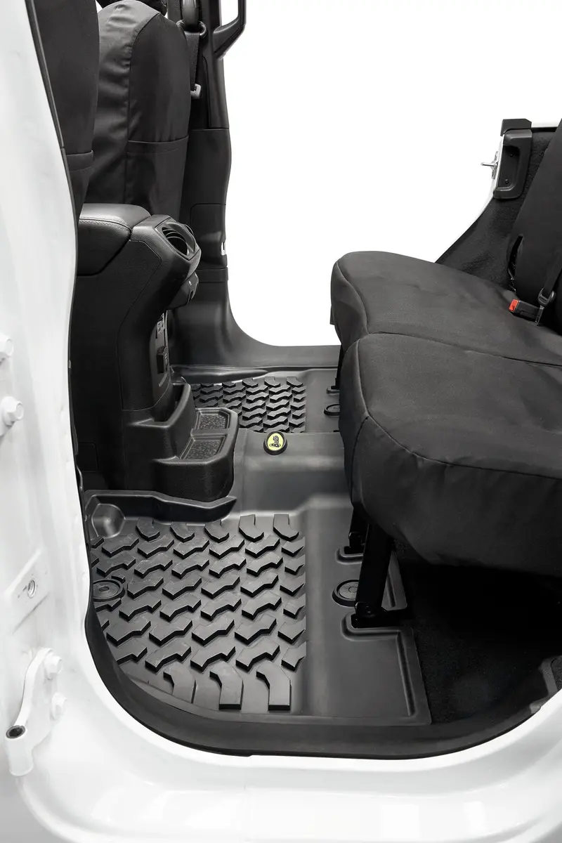 Bestop 51515-01 Rear Floor Mats For 2018–2022 Jeep Wrangler Jl (4-Door, Excl. 4Xe) – Black 1