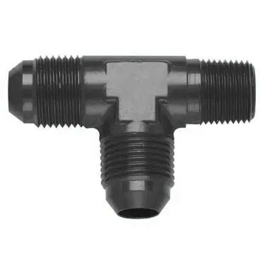 Fragola 4An Black Anodized Tee Fitting – 1/8” Male Pipe Thread On Run Leg 1