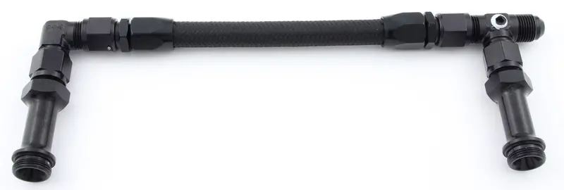 Fragola #8 An Fuel Line Kit – Dual Inlet, 7/8-20 Threads, Black Anodized 1