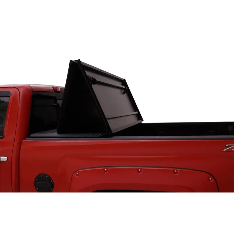 Lund 969568 Hard-Folding Tonneau Cover – Matte Black, Compatible With Trucks Without Utili-Track System 1