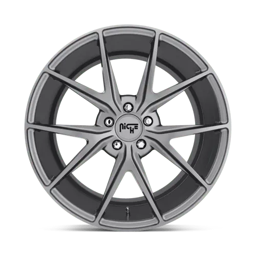 Niche M116 Forged Aluminum Wheel – 19X8.5 Inches, 5X112 Bolt Pattern, +42Mm Offset, Matte Gunmetal 1