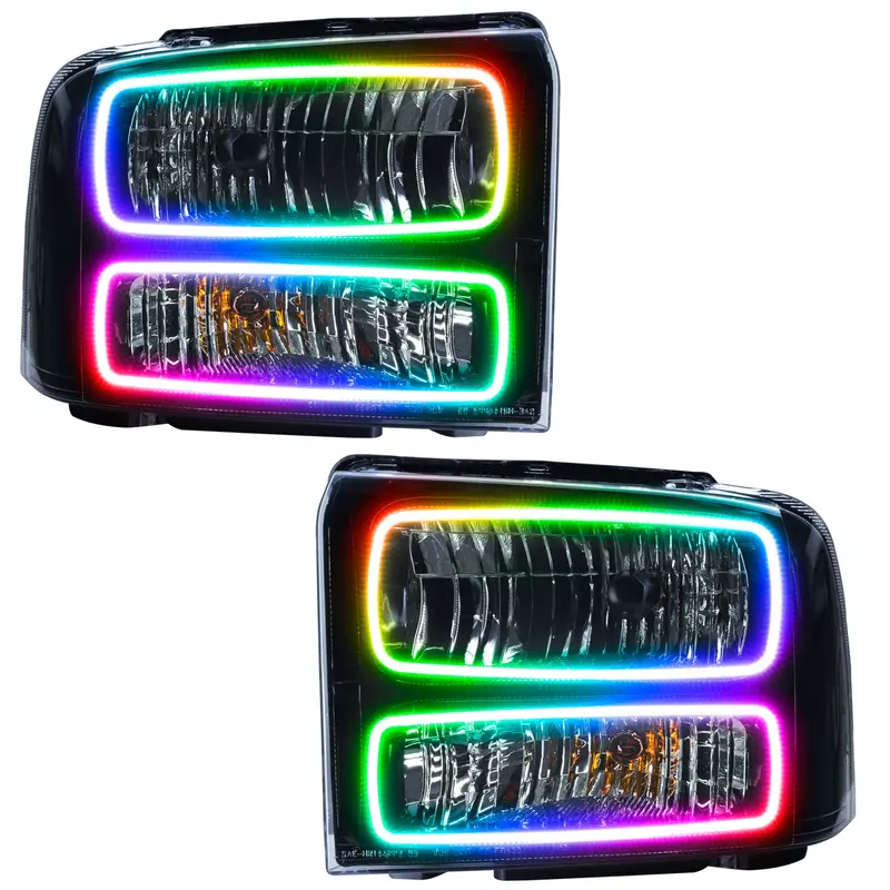 Oracle Lighting Colorshift Smd Headlights 7147-334 – Black Bezel, Pre-Wired, No Controller Required 1