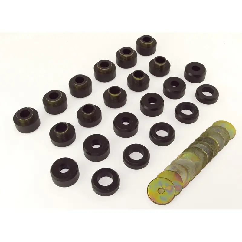 Rugged Ridge Body Mount Kit – 22-Piece Black Polyurethane Set – 1-107Bl 1