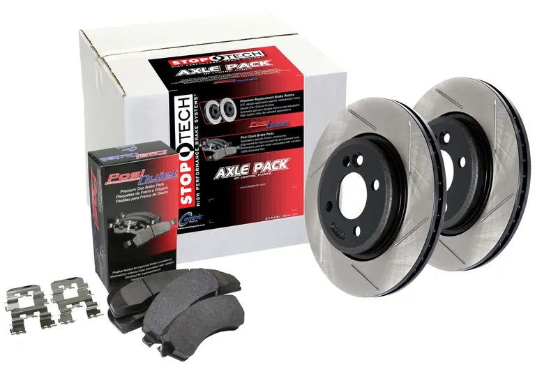 Stoptech 937.62546 Street Axle Pack – Rear Slotted Brake Kit 1