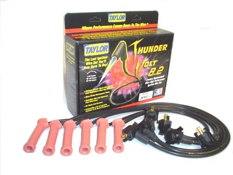 Taylor Cable 82037 Thundervolt 8.2Mm Ignition Wire Set – Black, Oe-Style Boots, 9.5-Inch Length 1